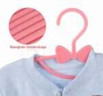 Homewit 40er Set Kinderkleiderbügel 29,5 cm Rosa mit Schmetterlingsdesign – Rutschfest & Platzsparend – Bild 6