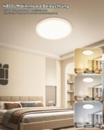 Swoieltr RGBIC LED-Deckenleuchte Ø30cm 48W 4800lm – intelligente Himmelsszenerie mit Fernbedienung – Bild 6