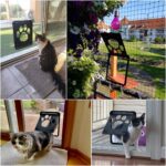 PETLESO Haustierklappe für Fliegengittertür 29×24 cm – Magnetverschluss für Katzen & Hunde – Bild 2