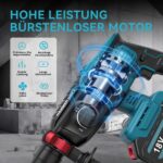 Akku Bohrhammer SDS Plus 18V mit 2x5.0Ah – 3-in-1 Funktionen für Beton bis 26mm – Bild 4