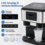 Caskunbsy 3-in-1 Eismaschine – 16 Eiswürfel in 7-9 Min, Crushed Ice & Kaltwasser – Bild 4
