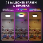 Birnetek® 30W LED Deckenlampe Rund – Smart Home Deckenleuchte mit Sprachsteuerung & RGB – Bild 3