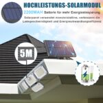 Ulikey Solar Wandleuchte mit Bewegungsmelder – 333 LED, IP65 wasserdicht, 3 Modi für Garten – Bild 5