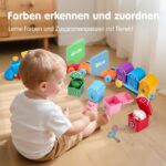 hahaland Bauernhof-Lernzug mit Fingerpuppen & Schlössern – Montessori Spielzeug ab 2 Jahren – Bild 7