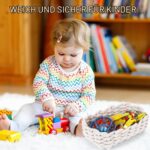 Cinnani 3er Set Aufbewahrungskorb aus Baumwollseil – Stapelbare Organizer für Kinderzimmer – Bild 6