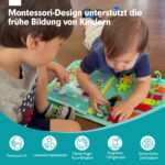 hahaland Busy Board mit 15 Aktivitäten – Montessori Motorikspielzeug ab 3 Jahren – Bild 3