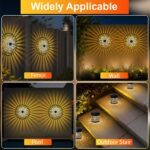AOOTE 2er Set Solarleuchten mit Mandala-Design – IP65 Gartenleuchte warmgelb – Bild 7