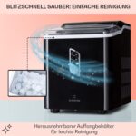 Klarstein Eiswürfelmaschine 1,5L – Schnelle Eisherstellung 12kg/24h mit Selbstreinigung – Bild 6