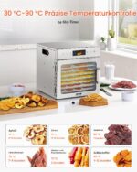 VEVOR Dörrautomat 8 Schalen 400W – Profi-Futtertrockner mit Temperaturregelung & Timer – Bild 5