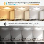 Oraymin 45x45 cm LED Deckenleuchte RGB – Dimmbar mit Fernbedienung, 28W für Wohnzimmer – Bild 3