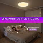 Taipow LED-Deckenleuchte 24W RGB Farbwechsel – Dimmbar mit Fernbedienung Ø30cm – Bild 8