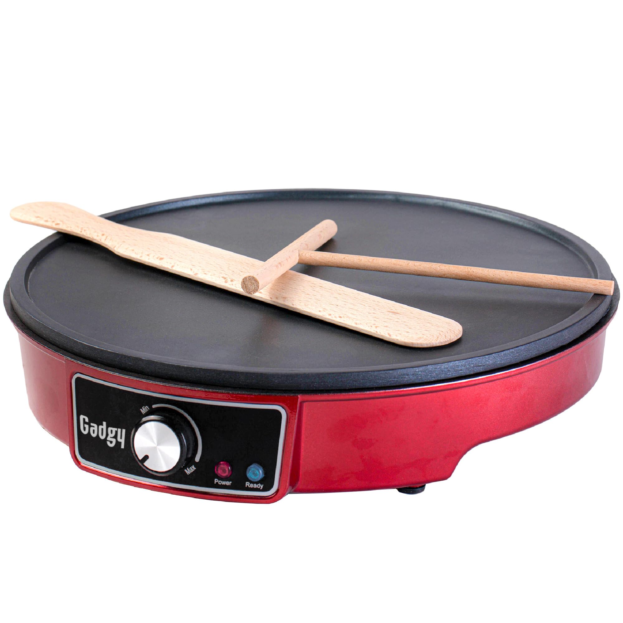 Gadgy Crêpes Maker 30cm mit Antihaftplatte – Elektrischer Crêpes Maker mit Teigverteiler