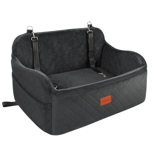 Lealchum Hundeautositz Gross mit Memory Foam – Sicherer Autositz für 2 kleine Hunde