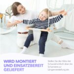 Cateam Babyschaukel Holz mit 5-Punkt-Sicherheitsgurt – Hängeschaukel für Innen & Aussen – Bild 6
