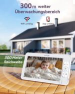 Comfyer BM01 Babyphone mit 7" HD Split-Screen & 1080P Kamera – Sichere Überwachung ohne WLAN – Bild 9