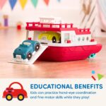 Battat Fährschiff mit 2 Spielzeugautos – Interaktives Badespielzeug für Kleinkinder ab 12 Monaten – Bild 7