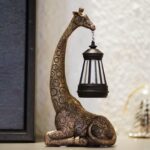 Yeomoo Giraffe 28 cm Gartendeko mit Solarlampe – Wetterfeste Solar-Figur für Balkon & Garten – Bild 7