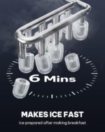 Silonn Mini Eiswürfelmaschine – 12 kg/Tag, tragbar mit Selbstreinigung – Bild 3