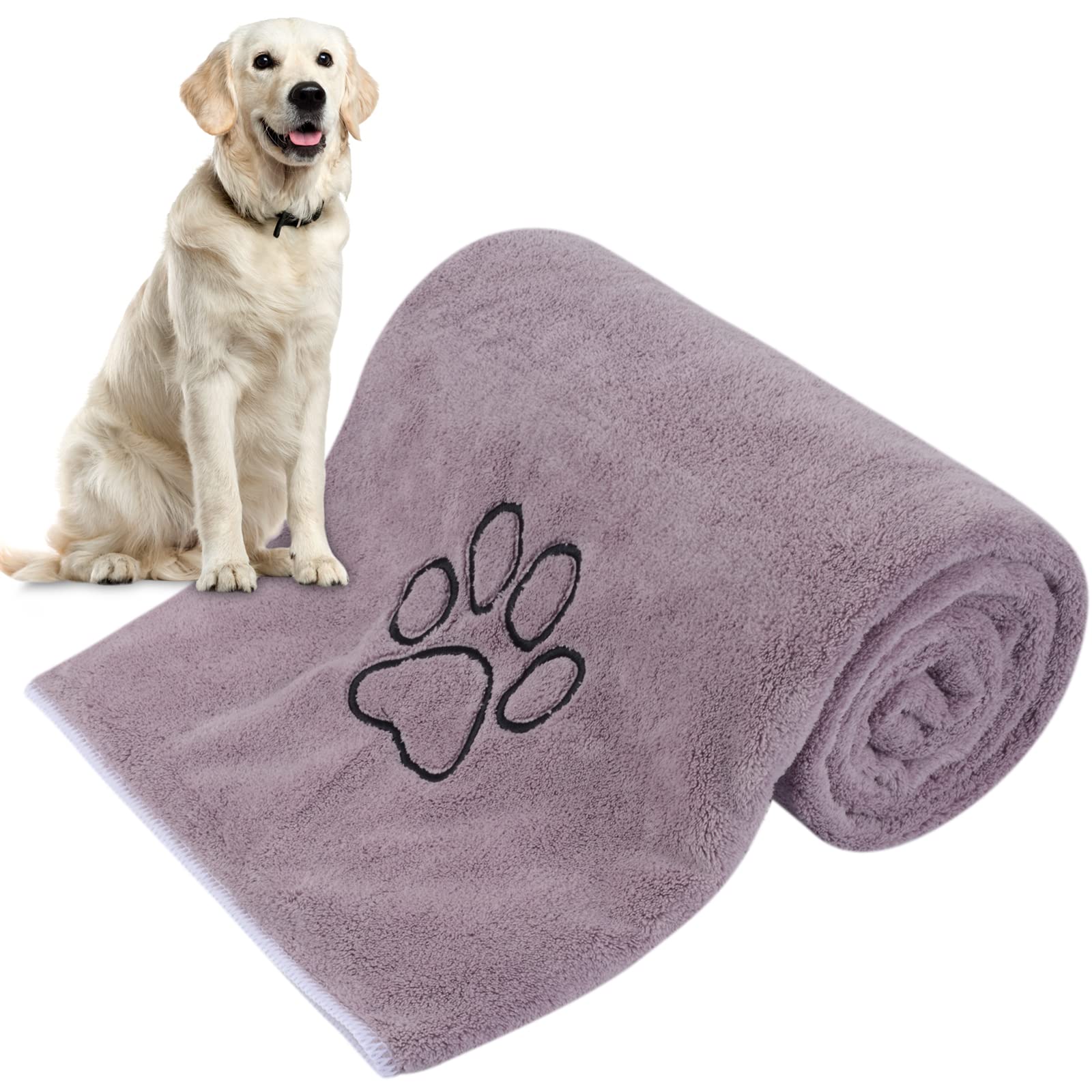 KinHwa Mikrofaser Haustierhandtuch 76x127 cm – Schnell trocknend für Hunde & Katzen