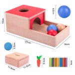 4-in-1 Montessori Holzspielzeug ab 10 Monaten – Motorikspielzeug für Babies & Kleinkinder – Bild 3