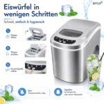 MS-Point Eiswürfelmaschine Silber – Eiskalt in 6–13 Minuten für Partys & Events – Bild 3