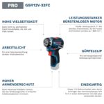Bosch Professional GSR12V-32FC Akku-Bohrschrauber – 12V Multifunktionswerkzeug mit FlexiClick – Bild 3