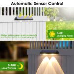 Auting 4er Set Solar Wandleuchten – IP65 wasserdicht mit 3 Leuchtmodi für Garten & Terrasse – Bild 2