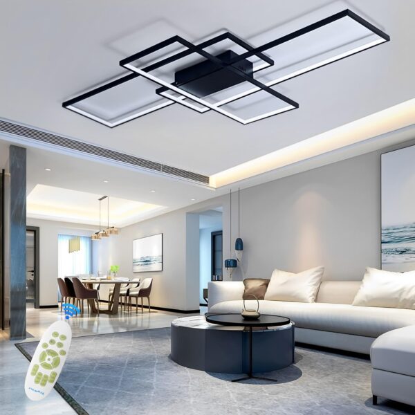 Qiaomao 65W LED Deckenleuchte 80cm Dimmbar – Farbwechsel 3000K-6000K mit Fernbedienung