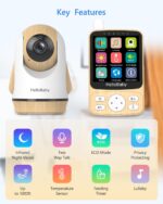 HelloBaby Babyphone mit Kamera – 29h Akku, 350° Pan-Tilt, Infrarot-Nachtsicht & 2-Wege-Audio – Bild 3