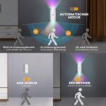 Viviheyday LED-Wandleuchte mit Bewegungsmelder & RGB – Intelligente Akku-Lampe 2er Set – Bild 4