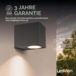 Ledvion Cube Wandleuchte IP54 35W GU10 dimmbar – Moderne Aussenbeleuchtung für Fassade & Terrasse – Bild 5