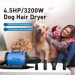 Blanlody Hundefön 3200W mit 4 Düsen – Leiser Hochleistungs-Trockner für Hundepflege – Bild 6