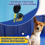 DASBET Faltbarer Hunde-Pool 120 cm Ø – PVC Planschbecken mit rutschfestem Boden für Hunde & Welpen – Bild 5