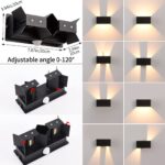 KUKAK LED Wandleuchte 24W mit Bewegungsmelder – IP65 Aussen- & Innenleuchte warmweiss – Bild 5