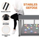 Faltbarer Baby Laufstall 127x127 cm mit Matte – Sicherer Playpen für drinnen & draußen – Bild 7
