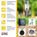 Grafner Edelstahl-Wandleuchte mit Bewegungsmelder IP44 – smarte Aussenleuchte für Garten & Eingang – Bild 3