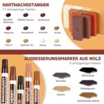 NYBQ Laminat Reparaturset 24-tlg mit Schmelzwerkzeug – Hartwachs für Böden & Möbel – Bild 2