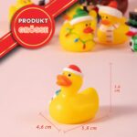 JOYIN 12er Set Weihnachts-Badeenten – Quietschenten mit festlichem Design für Kinder – Bild 3