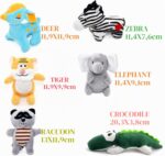 SHARLOVY Hunde Squeaky Spielzeug 12er Set – Plüsch Kauspielzeug für kleine Hunde & Welpen – Bild 8