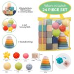Plunack 24-teiliges Montessori Babyspielzeug Set – Sensorisches Lernspielzeug ab 18 Monate – Bild 2