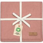DIKOS Babydecke 75×100 cm Bio-Baumwolle – Kuscheldecke für Neugeborene in Altrosa