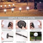 6er Set Solar Kugelleuchten LED Kaltweiss – Wasserdichte Gartenleuchten für Aussen – Bild 6
