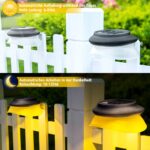 AGOTD 6er Set Dachrinnen Solarleuchten 100LM IP55 – Warmweiss Gartenbeleuchtung für Zaun & Aussenwand – Bild 4