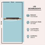Lightbox LED Deckenlampe mit Holzbalken & LED-Ringen – Dimmbar für Wohnzimmer – Bild 3