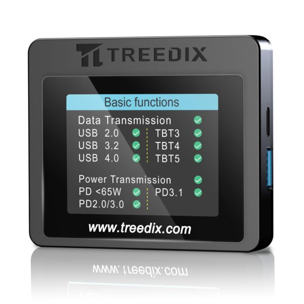 Treedix USB-Kabeltester mit 2,4" Display – Multifunktion für alle Kabeltypen