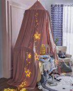 Surwin Moskitonetz Betthimmel Rund – Schutz & Dekoration für Kinderbett & Einzelbett – Bild 5