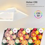 ZMH LED-Deckenleuchte 50W Dimmbar mit Fernbedienung – Modernes Aluminium Design für Wohnzimmer – Bild 6