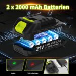VOERJIA 21V Akkuschrauber-Set mit Schlagbohrfunktion – 65 Nm, 2 Akkus & 46-teiliges Zubehör – Bild 6