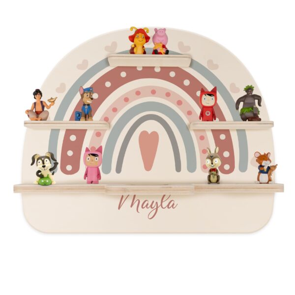 Kidsmood Tonie Regal mit Namen – Personalisiertes Wandregal für Musikbox & Hörfiguren