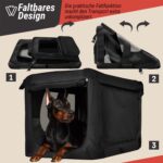 all Pets United Hundebox Grösse L 70x52x52 cm – Faltbare Transportbox mit Stahlrahmen – Bild 5